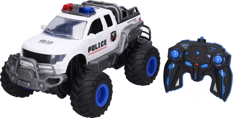 Terénní policejní RC auto s kouřovými efekty 41,5 cm