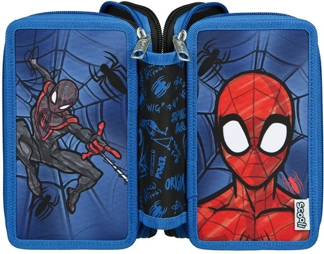 Odolný zip a licenční motiv Spider-Man