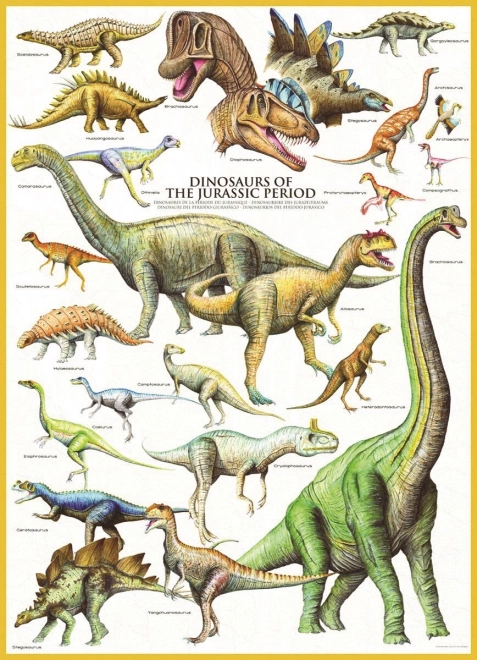 Eurographics puzzle dinosauři z jurského období 1000 dílků
