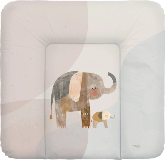 Ceba Baby měkká přebalovací podložka na komodu basic elephant family 75 × 72 cm