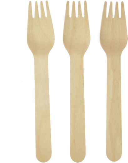 Dřevěné vidličky Arpex Go Green 16 cm, balení 8 ks