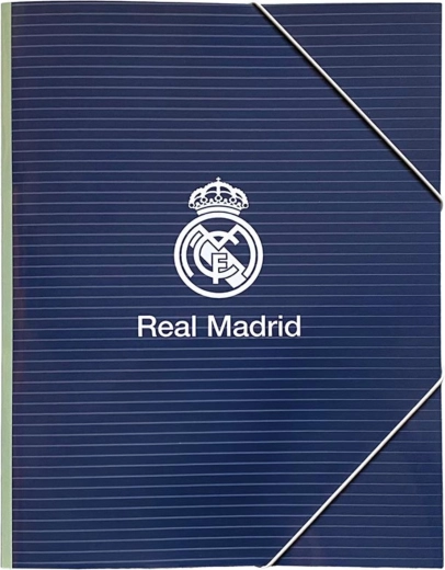 Desky na sešity Real Madrid A4 s gumičkou tmavě modré