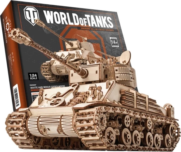 Little Story dřevěná 3D skládačka World of Tanks M4A3E8 Sherman