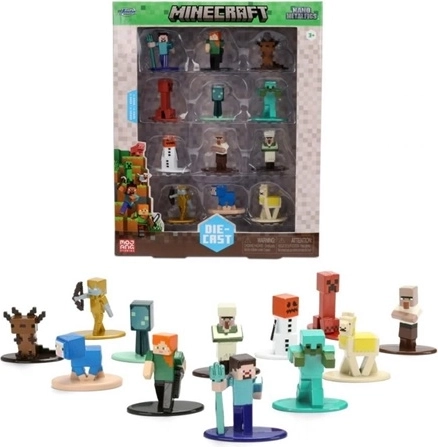 Jada Minecraft kovové figurky 4 cm (12 ks)