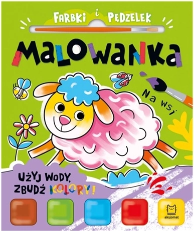 Malovánka s barvami a štětcem – použij vodu na farmě