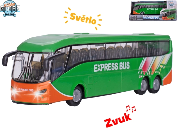 Kids Globe Traffic městský autobus s pohonem na zpětný chod a světelnými a zvukovými efekty