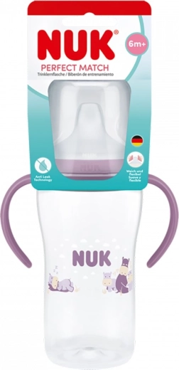 Kojenecká láhev NUK Perfect Match učicí s pítkem hippo 260 ml