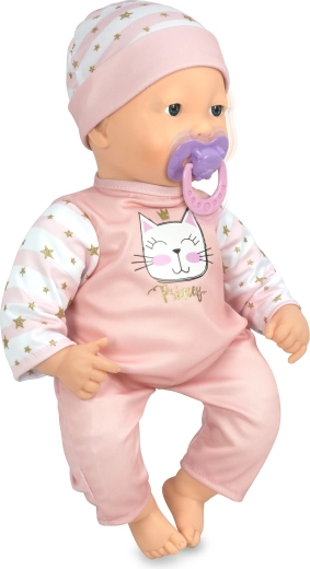 Růžový outfit s dudlíkem