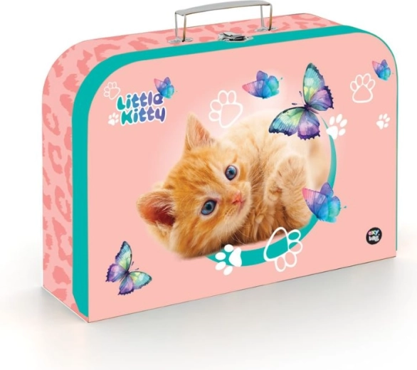 Dětský lamino kufřík 34 cm – kočka