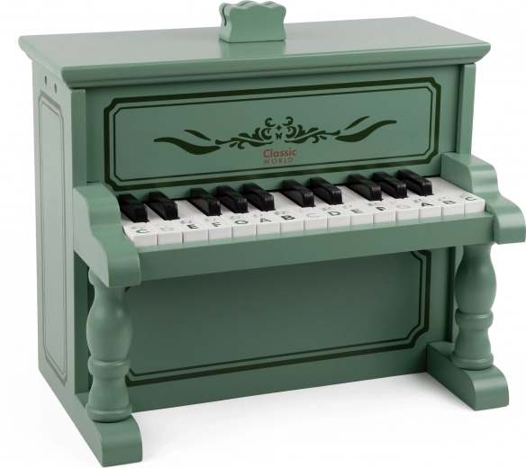 Dřevěné pianinko Classic World s učebnicí