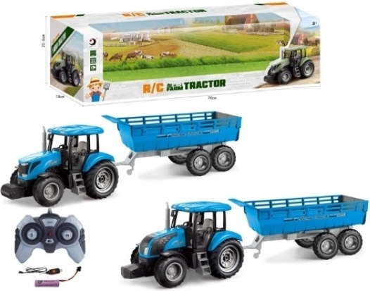Traktor s přívěsem a zvukem