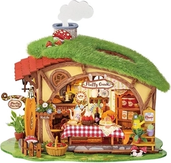 RoboTime dřevěná 3D miniatura domečku Kouzelný les Fluffy Grove