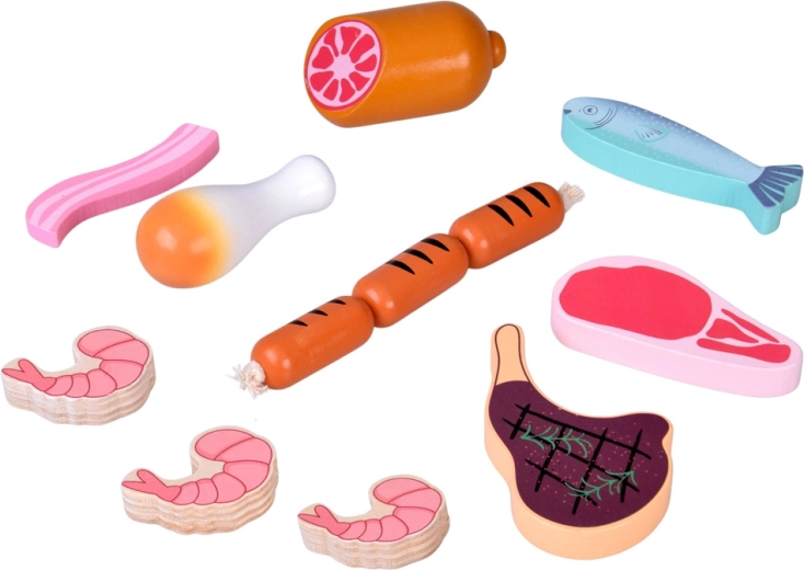 Realistická sada mas a mořských plodů