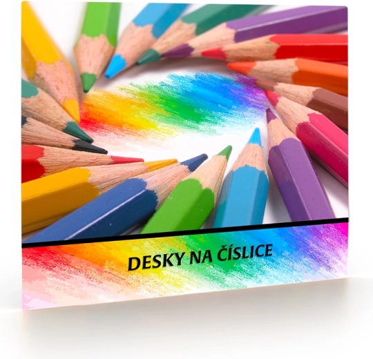 Desky na číslice pro prvňáčky Pastelky