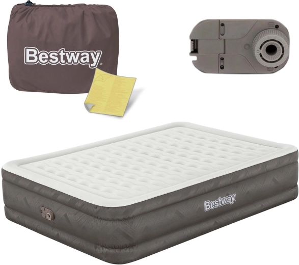 Nafukovací matrace s vestavěnou elektrickou pumpou 203 × 152 × 46 cm BESTWAY