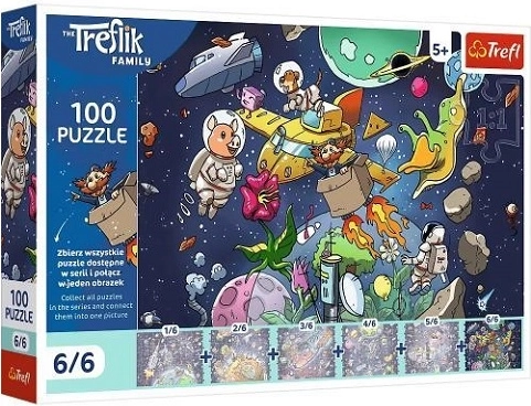 Puzzle Trefl Rodina Treflíků: Strejda ve vesmíru 100 dílků
