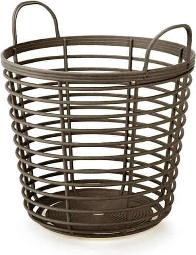Koš s uchy Zanzi Basket Eco Wood 43 cm – barva káva