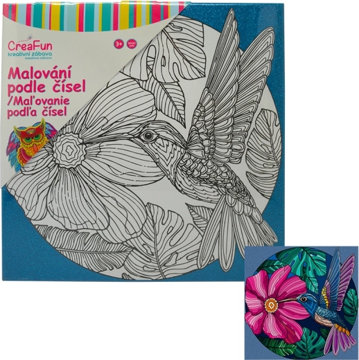 Malování na plátno – kolibřík 30 × 30 cm