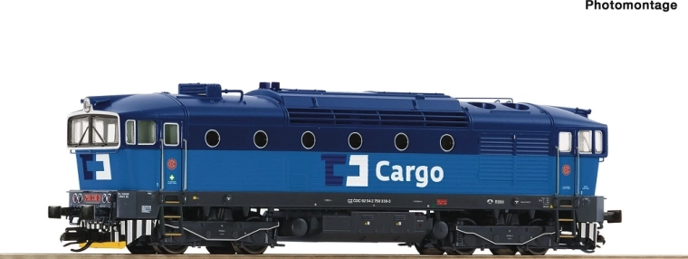 Roco dieselová lokomotiva ČD Cargo řady 750 330-3 TT digitální se zvukem