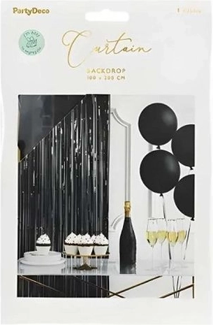Party závěs černý 100 × 200 cm