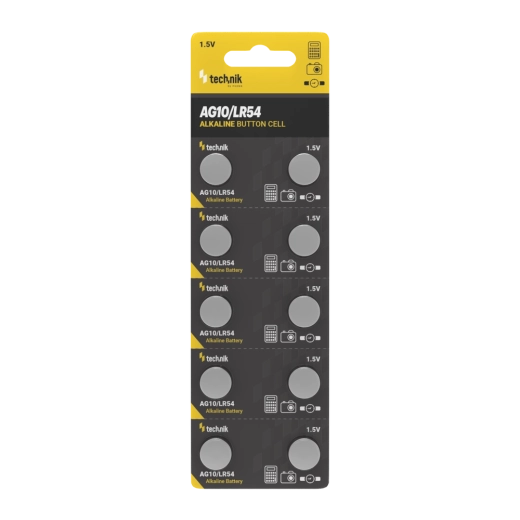 Alkalická knoflíková baterie AG10 LR54 1,5 V 10 ks