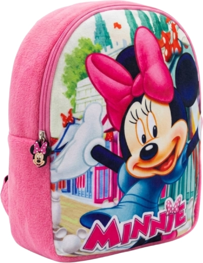 Plyšový dětský batoh Minnie Mouse růžový