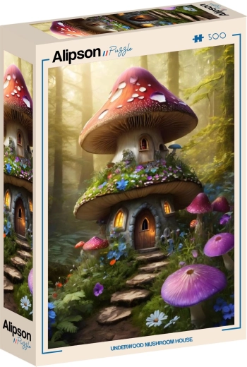 Alipson puzzle Houbový domek v lese 500 dílků