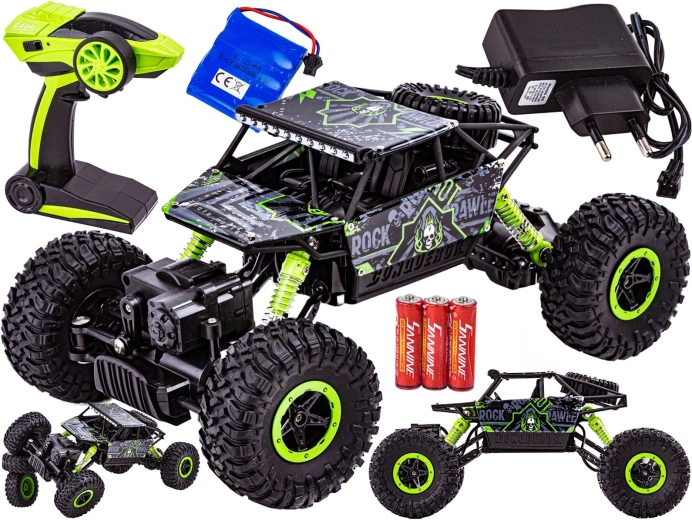 Rc auto rock crawler 2,4 ghz 1:18 zelené