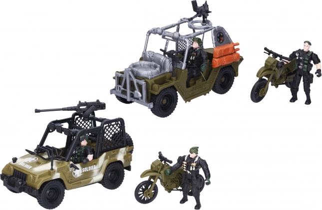 Vojáci set s vozidlem 21 cm