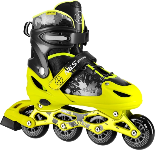 Kolečkové brusle NILS Extreme Rocko žluté – S(31-34)
