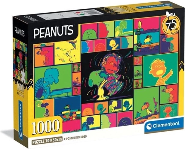 Puzzle Clementoni impossible compact Peanuts 1000 dílků