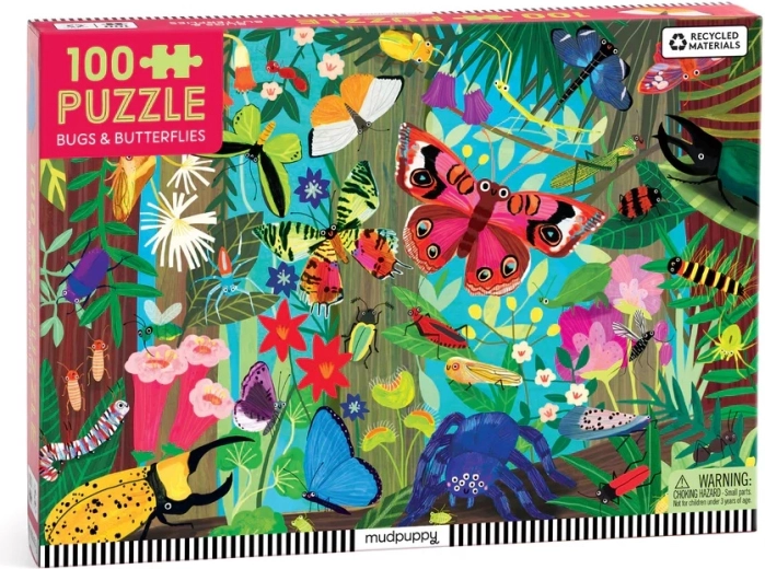 Mudpuppy puzzle Motýli a hmyz 100 dílků