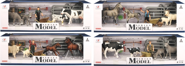Zvířátka z farmy – set farmářských zvířat, 4 druhy