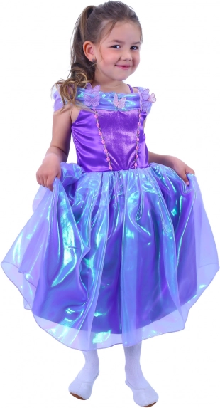 Dětský kostým princezna fialová s motýly