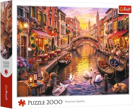Puzzle Romantická Benátky 2000 dílků