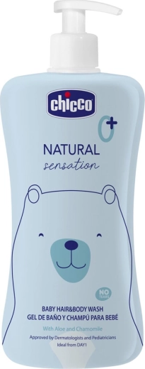 Chicco Natural Sensation šampon na vlasy a tělo s aloe a heřmánkem 500 ml