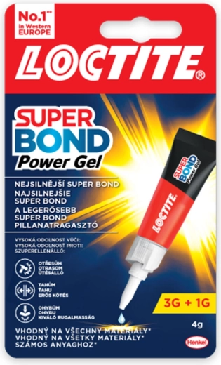 Vteřinové gelové lepidlo Super Bond Power 4 g