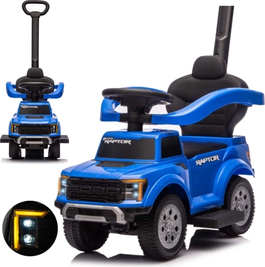 Milly Mally odrážedlo s vodicí rukojetí Ford F-150 3 v 1 modré