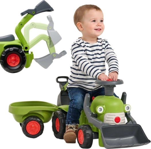 Falk dětský šlapací traktor CLAAS s nakladačem a přívěsem