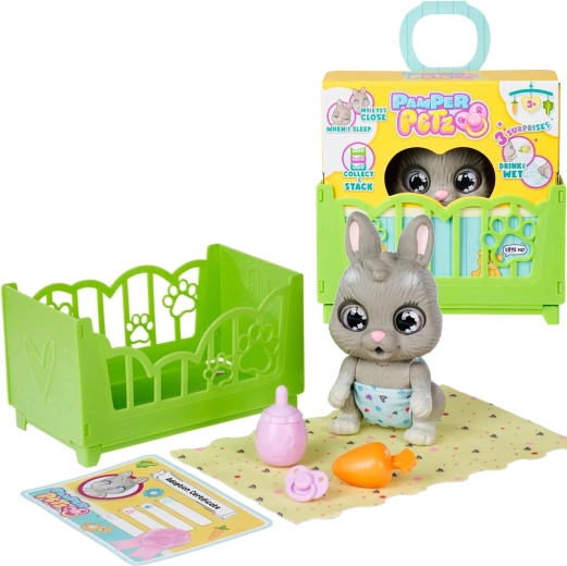 Pamper Petz interaktivní králíček s pitím, plenkou a doplňky