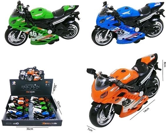 Sportovní motorka 14 cm se světelnými a zvukovými efekty