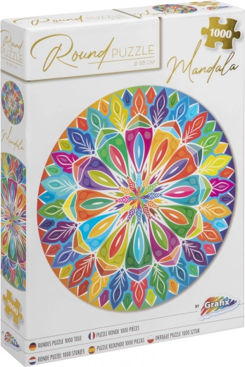 Kulaté puzzle Mandala 1000 dílků (68 cm)