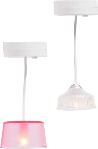 Dvě závěsné lampy pro moderní mini interiér