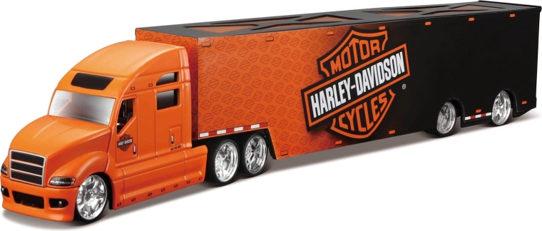 Maisto Harley-Davidson hauler černo-oranžový 1:64