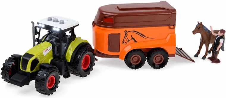 Traktor s přívěsem a světelnými i zvukovými efekty