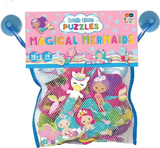Koupelnové puzzle do vany s mořskými vílami Buddy & Barney
