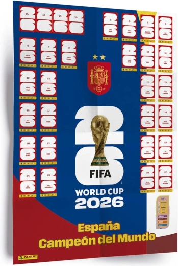 Panini FIFA World Cup 2026 plakát s nálepkami (winner poster set)