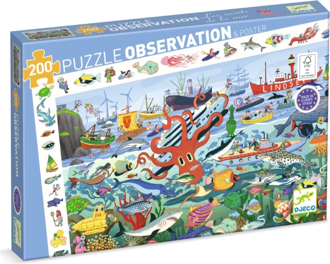 Djeco puzzle Tajemství moře 200 dílků