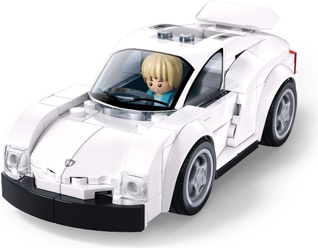 Sluban Metropolis bílé závodní auto