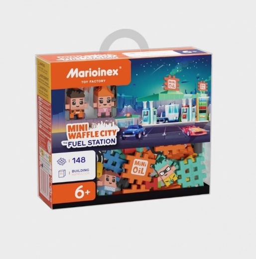 Kostky Mini Waffle – čerpací stanice, 148 dílků